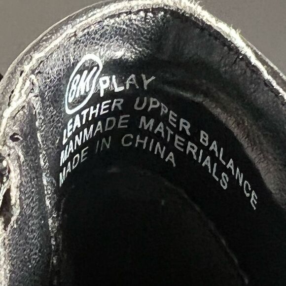 Womens NICOLE Play Square Toe Black Leather Side Zip Heels / Size 8 Medium - Picture 8 of 9